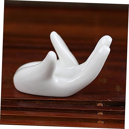 Miniatura 8 de VICASKY Soporte de mano para instrumento musical Ocarina, base de cerámica, soporte de exhibición en forma de mano para 612 agujeros, flauta,