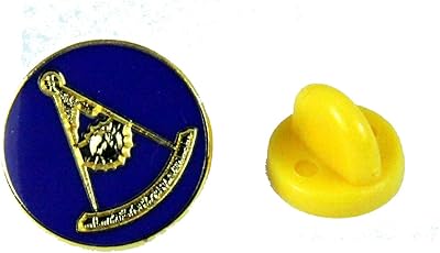 The Quiet Witness 6030828 Small Past Master Lapel Pin Master Mason Masonic Hall Compass Rocker Sun Blue Lodge