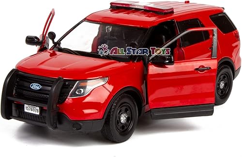 Miniatura 3 de Motormax All Star Toys 124 Departamento de Bomberos Diecast Modelo 2015 Ford Police Interceptor Utility Jefe de Bomberos, Vehículo Jefe de Bomberos,
