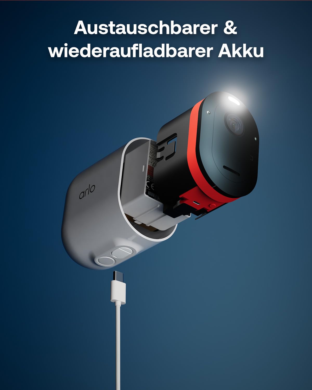 Arlo Pro 6 Überwachungskamera Aussen WLAN, Kabellos, 2K+HDR, Farb-Nachtsicht, Zwei-Wege Audio, Bewegungserkennung, mit Arlo Secure Testzeitraum, 3er Set mit extra Batterie und Doppelladestation