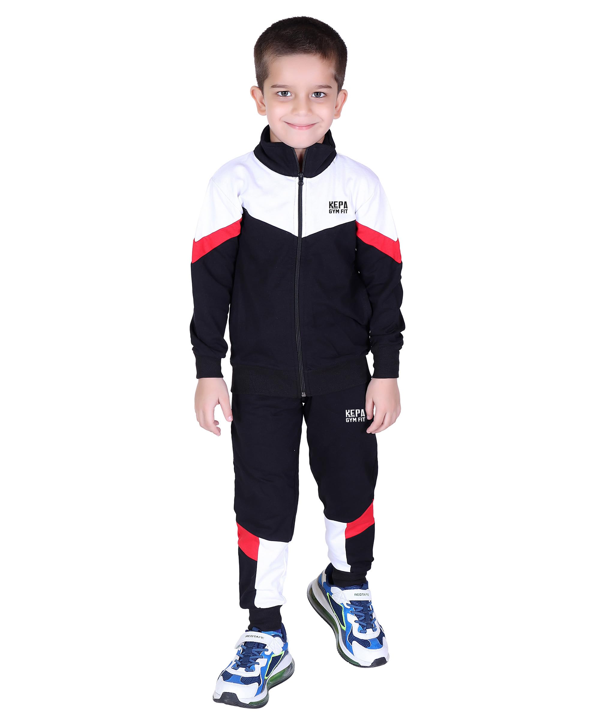 Kepa Boys Fleece Cotton Winter Wear High Neck Tracksuit For Kids