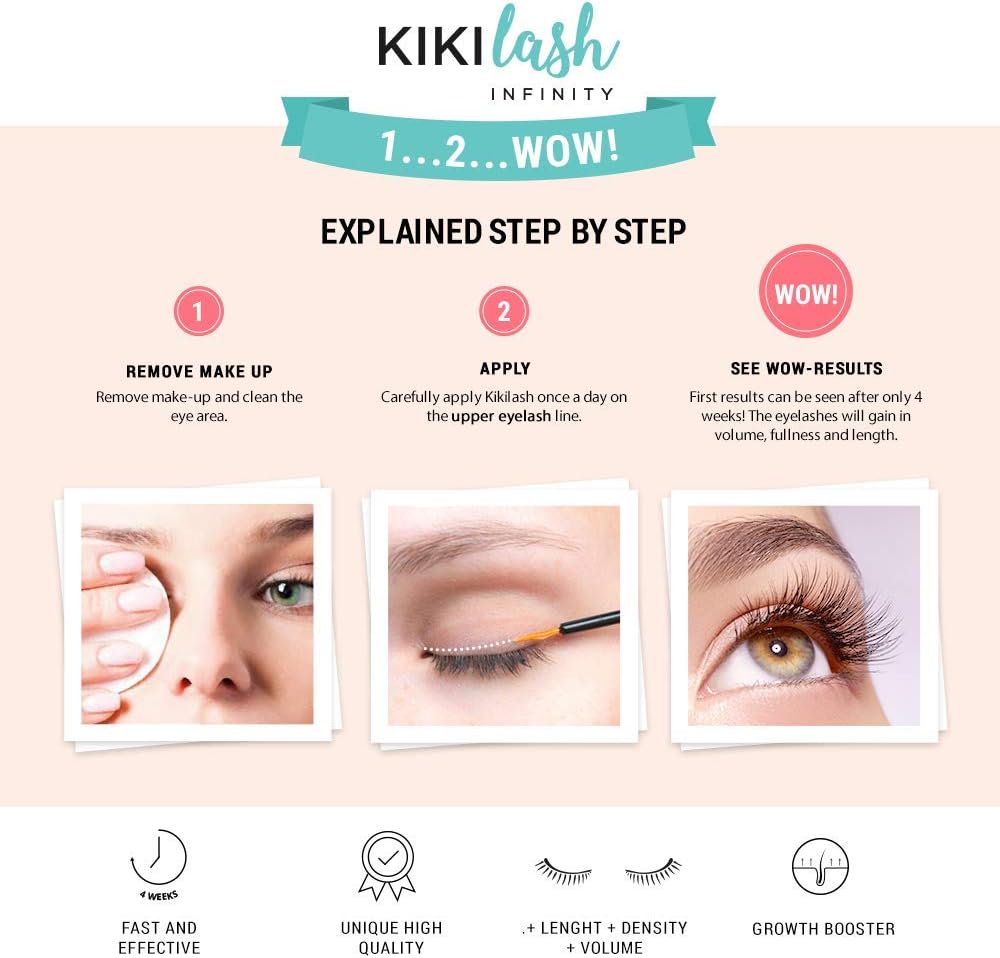 KIKILASH Eyelash Serum 3ml | Enhancing Serum For Longer Thicker Natural Eyelashes | 2in1 Eyelash Growth Serum & Eyebrow Growth Serum