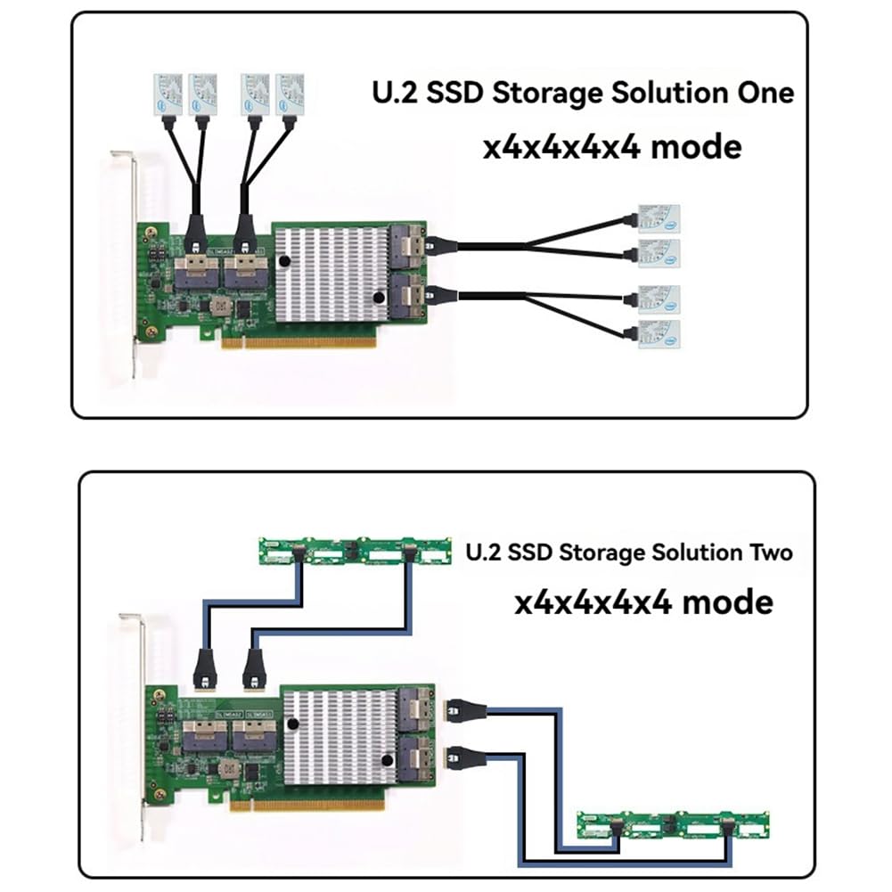 M. 2 NVME SSD U. 2 Karta Rozszerzająca PCIE 3.0 X16 PLX8749 Zintegrowana Karta Graficzna Zintegrowana Karta Graficzna