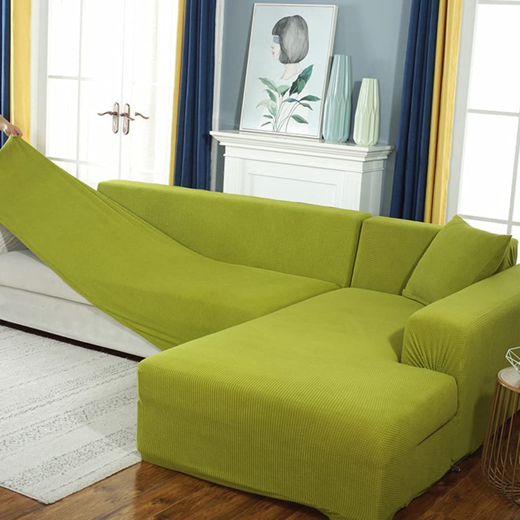 BOLUXIU Sofa Cover, Corner Extendable Stretch Sofa Slipcovers Extendable Sofa Slipcovers for 1/2/3/4 seats (L-shaped corner sofa requires two) — image 1