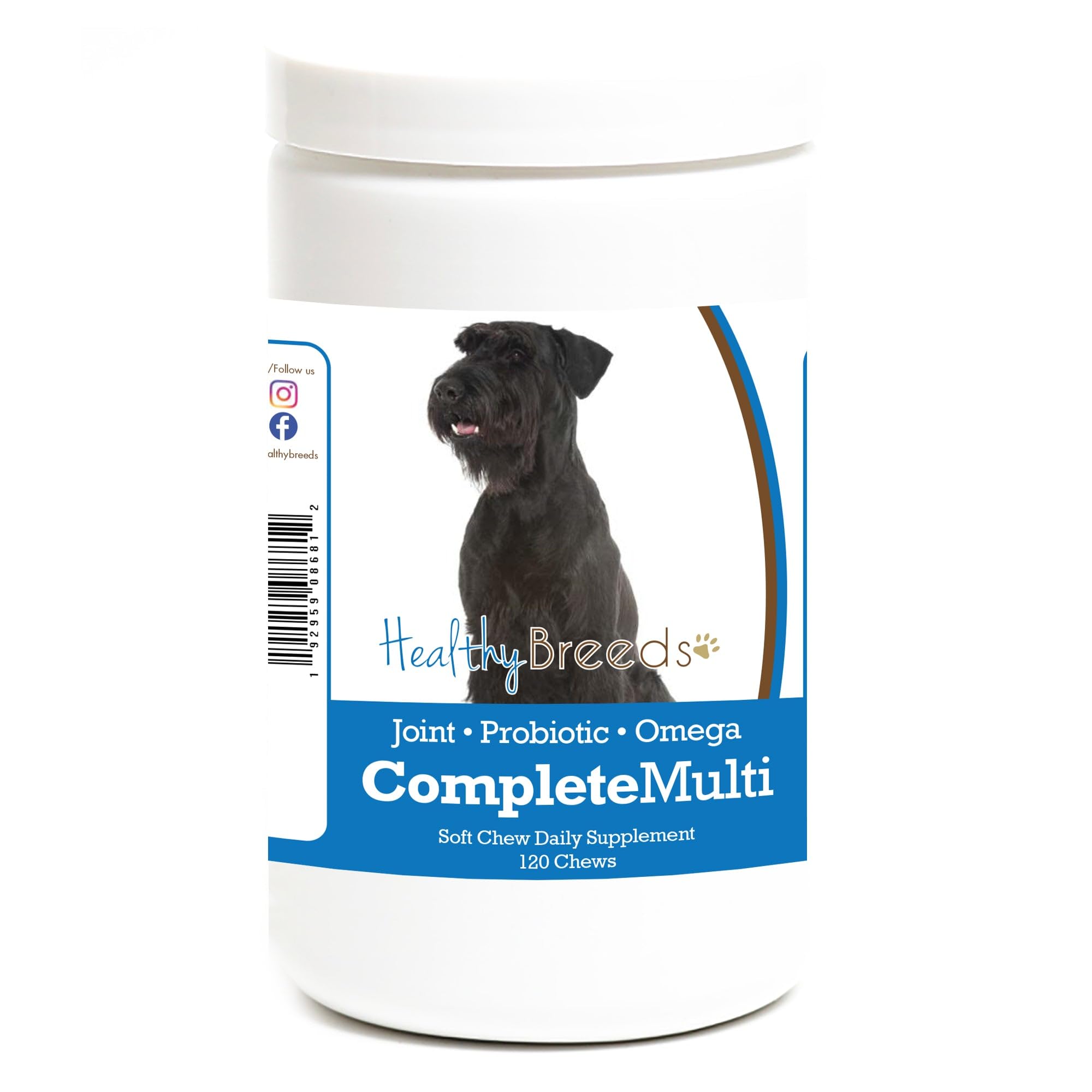 Healthy Breeds Giant Schnauzer All In One Multivitamin Soft Chew 120 Count