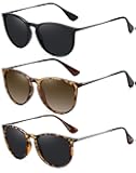 Retro sunglasses womens 2024 trendy round classic glasses