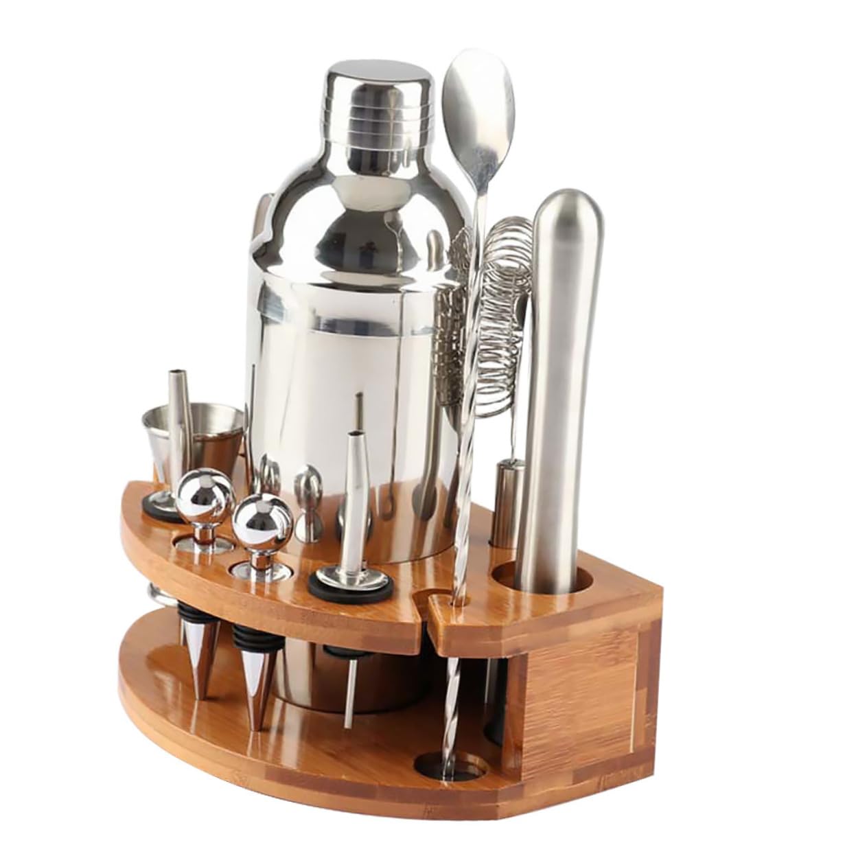 Kit Shaker à Cocktail avec Accessoires pour Cocktails Maison et Outils de Bar durables