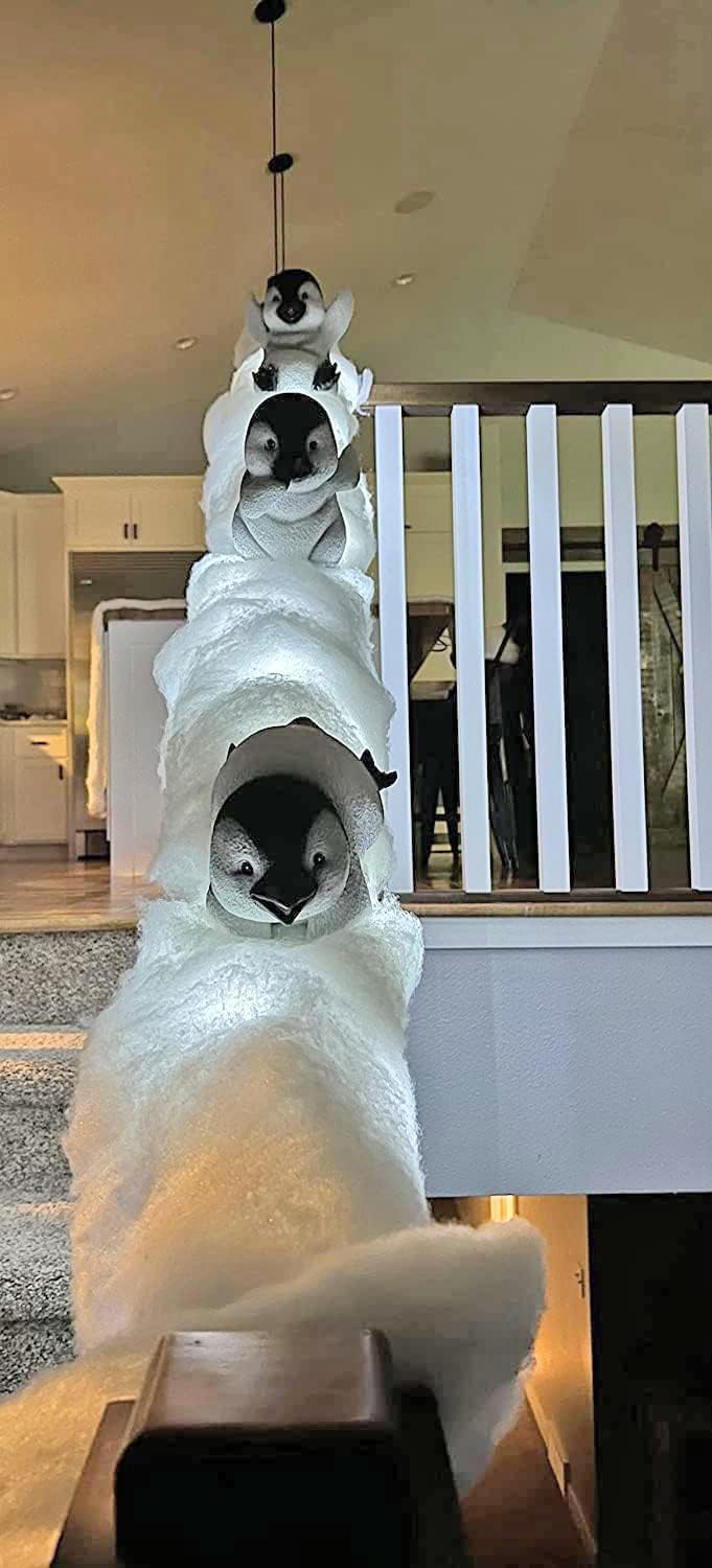 Midlee Christmas Penguin Stairway Holiday Decoration (Pack of 3)