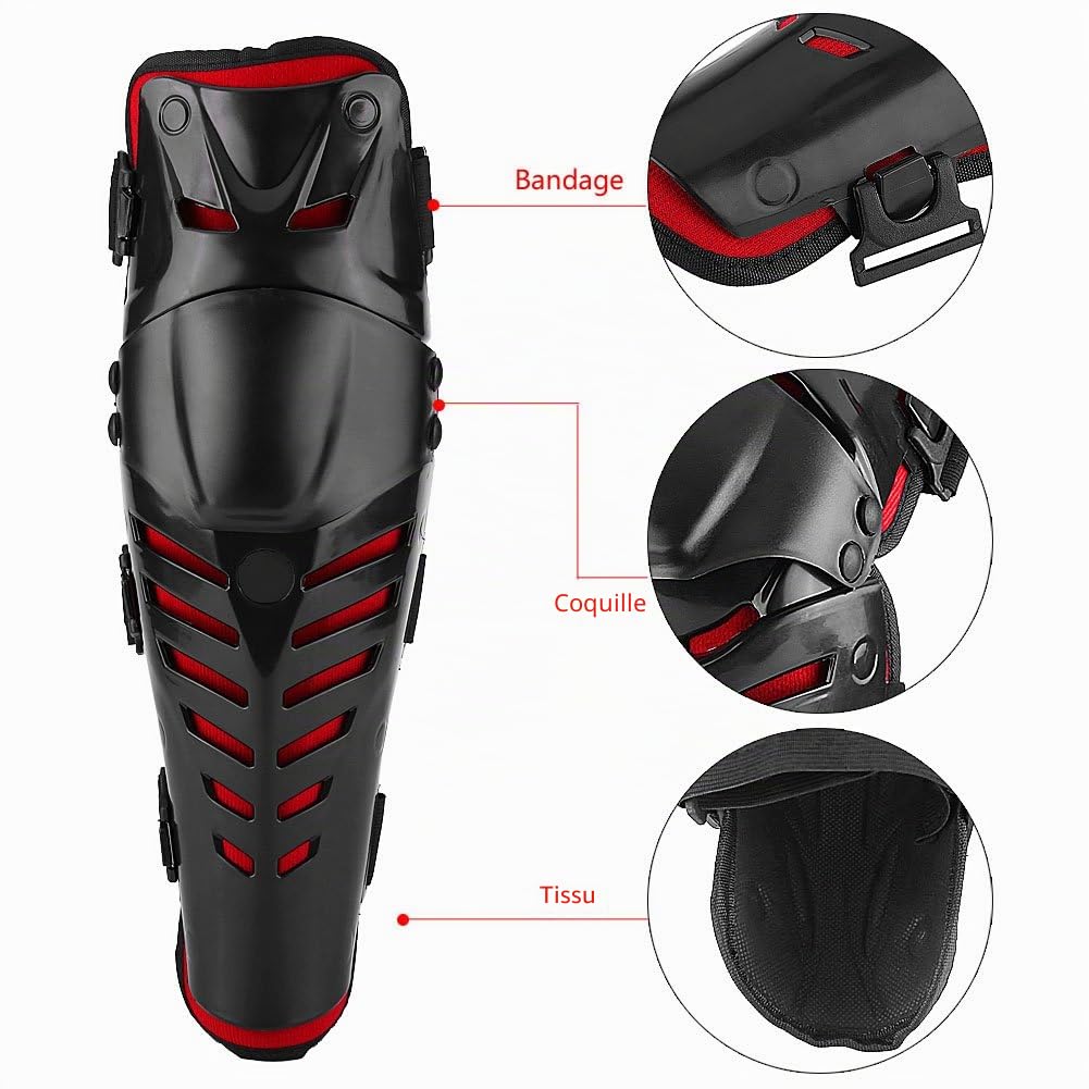 1 Paire de genouillères de motocyclettes, Protections de Protection de Motocross