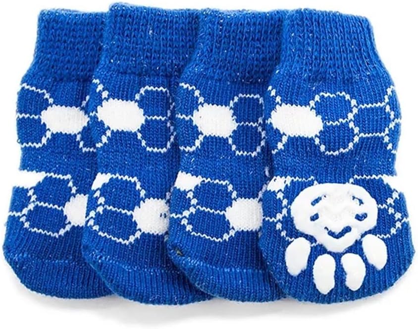 Pet Supplies Non Slip Needle Dog Socks Cats Socks Non Slip Knitted Dog Claw Protective Cover Suitable for Holiday Party Dress Up (A XL Code)
