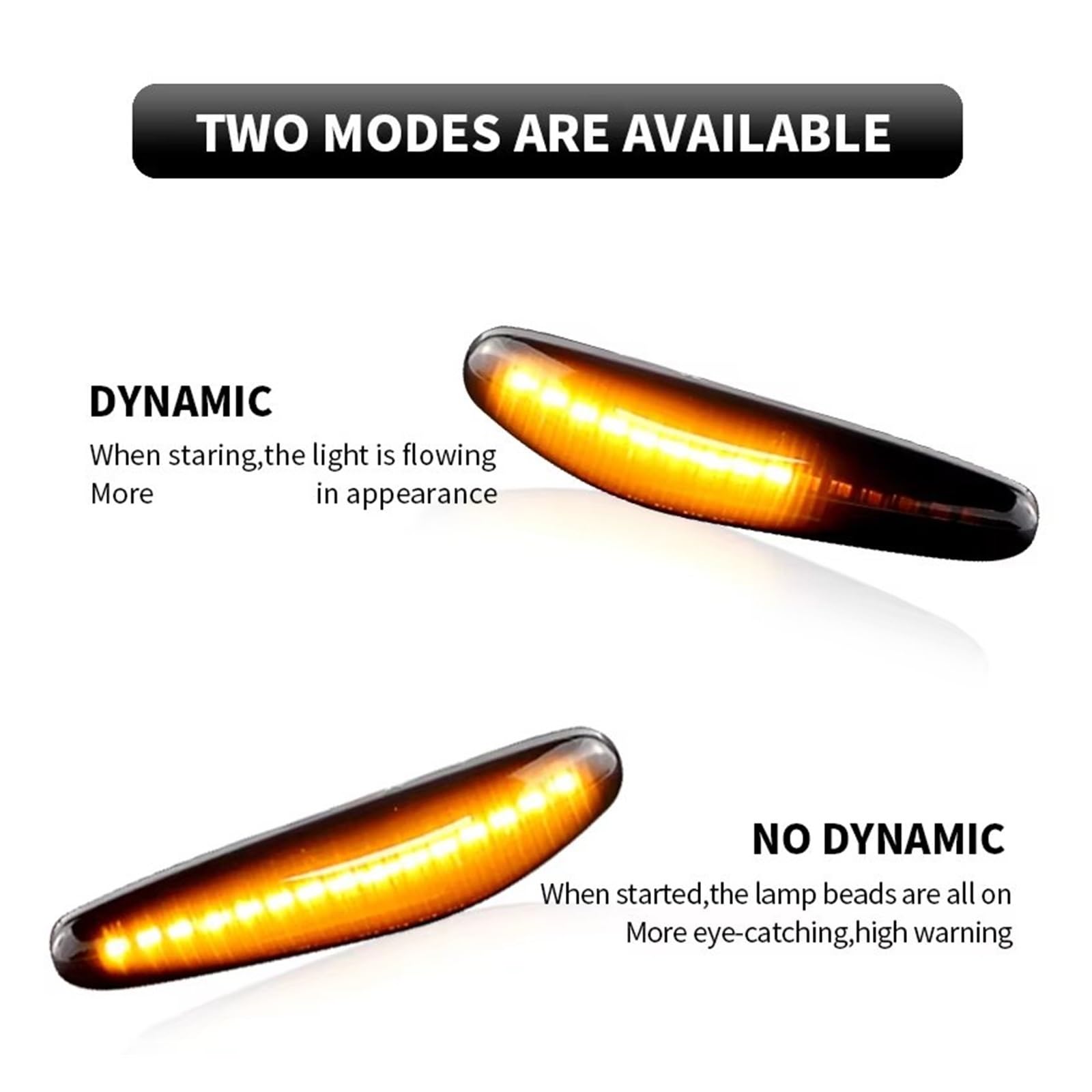 Indicatori Direzione Per Alfa Per Romeo 166 1998-2007 2 Pezzi Led Dynamic Turn Signal Light Side Marker Blinker Indicator Lamp Repeater OEM 60597300 Direzione Dinamico(Smoke Lens Dynamic)