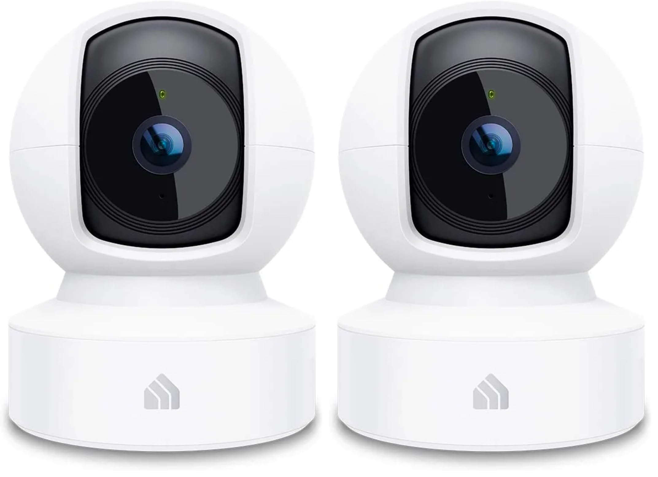 Tapo Kasa 1080p Indoor Pan/Tilt Wired Security Camera - Works as a Baby & Pet Monitor, Motion Detection & Tracking, 2-Way Audio, Night Vision, Subscription-Free Local Storage or Optional Cloud, EC70 New 1080P 1 Count (Pack of 2) White