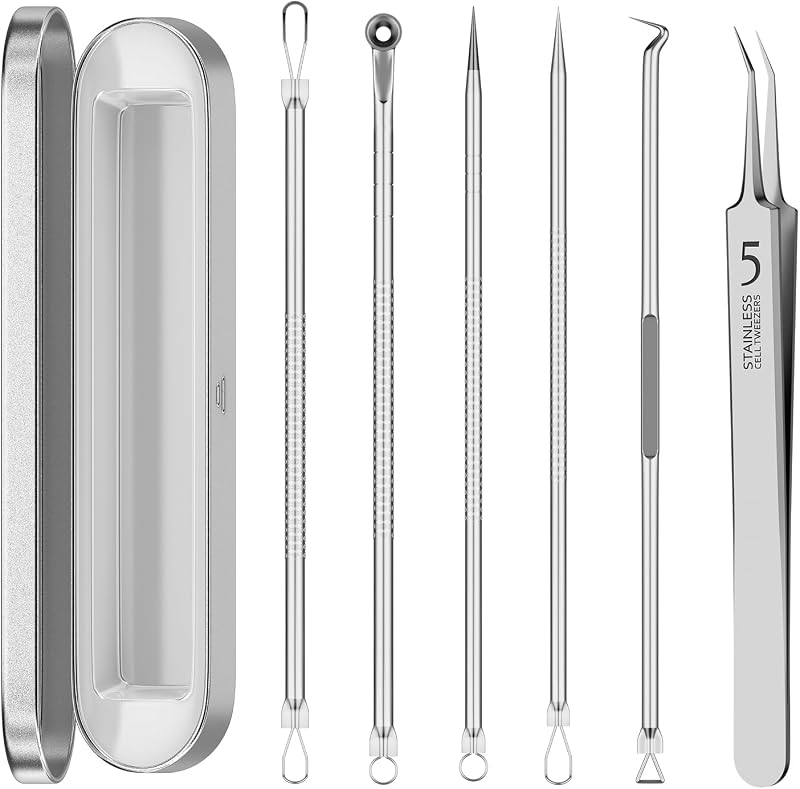 Kit Screwizard com 6 Ferramentas para Cuidados da Pele e Estojo