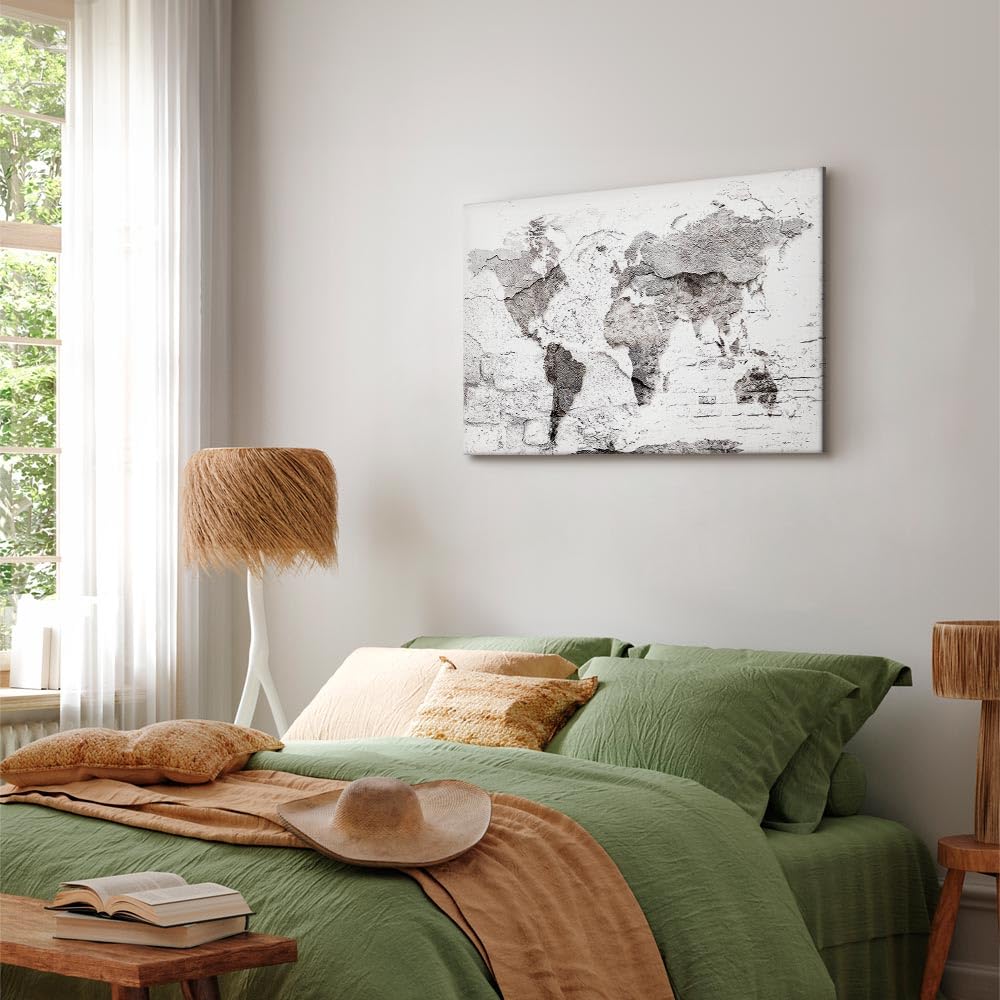 Acoustic Canvas World Map Wall Art – Sound Absorbing Print For Room Acoustics & Decor