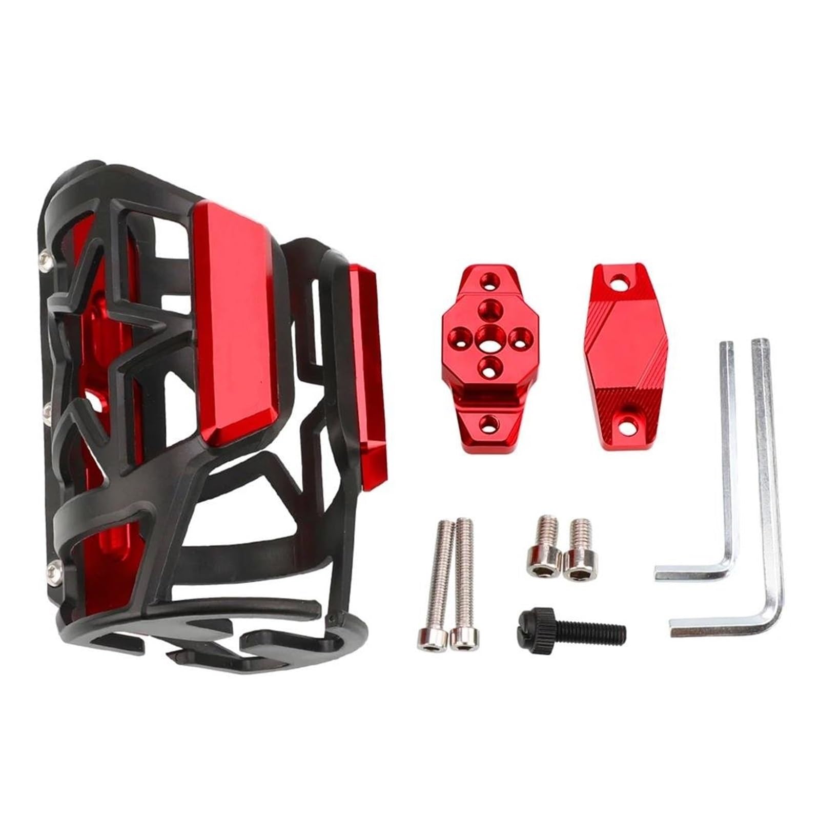 Porta Borraccia Moto Portabicchieri per Bevande con Bottiglia d'Acqua per Bevande CNC per Moto Peryamaha TMAX560 TMAX530SX DX Tech Max ABS TMAX500 2001-2024(Rosso)