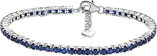 Ornate Jewels 925 Sterling Silver American Diamond Single Line Tennis Bracelet for Women and Girls | With Certificate of A... Price In India