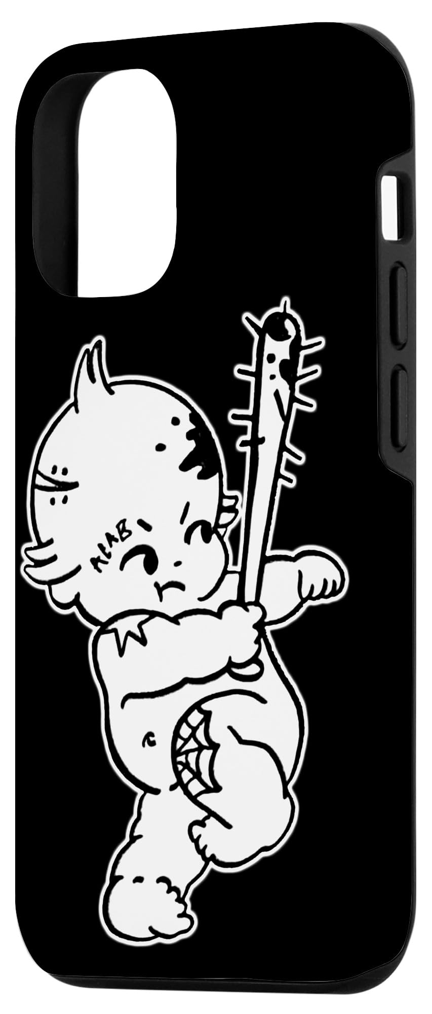 Kewpie Baby Criminal Punk Blackwork Case for iPhone 14 Pro - Image 2