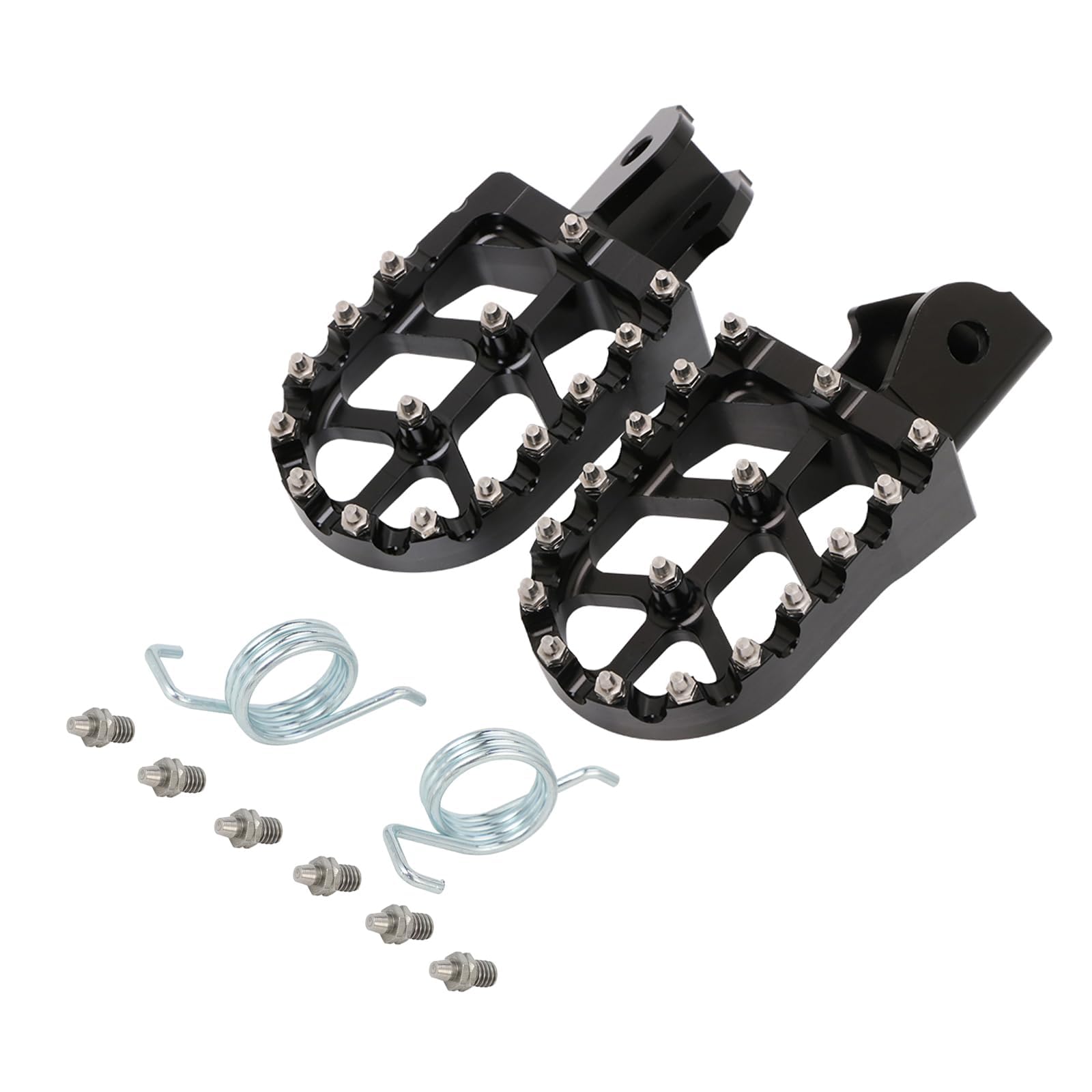 EOEIIQXZJXG Motorcycle Footrest Pegs, for Kawasaki KX250 KX250F KX250X KX450 KX450F KLX450R KX450X KX Rider Passenger Footrest CNC aluminum Non-slip Pegs Footstool,F