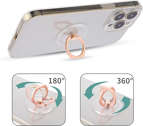 Miniatura 4 de Soporte de anillo transparente para teléfono celular, soporte para anillo de teléfono celular, soporte de dedo con rotación de 360 grados, soporte
