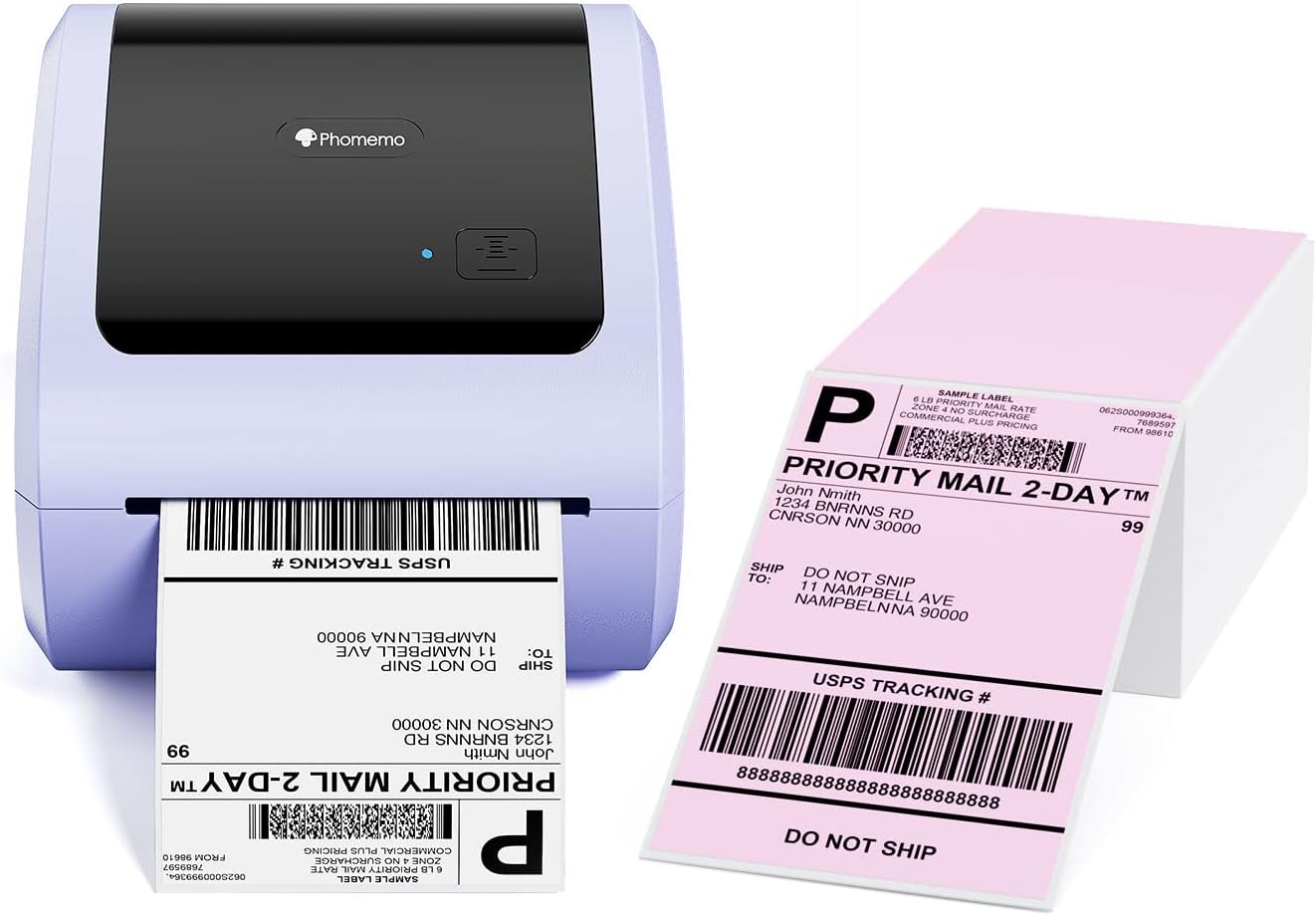 Phomemo Bluetooth Thermal Shipping Label Printer 4X6
