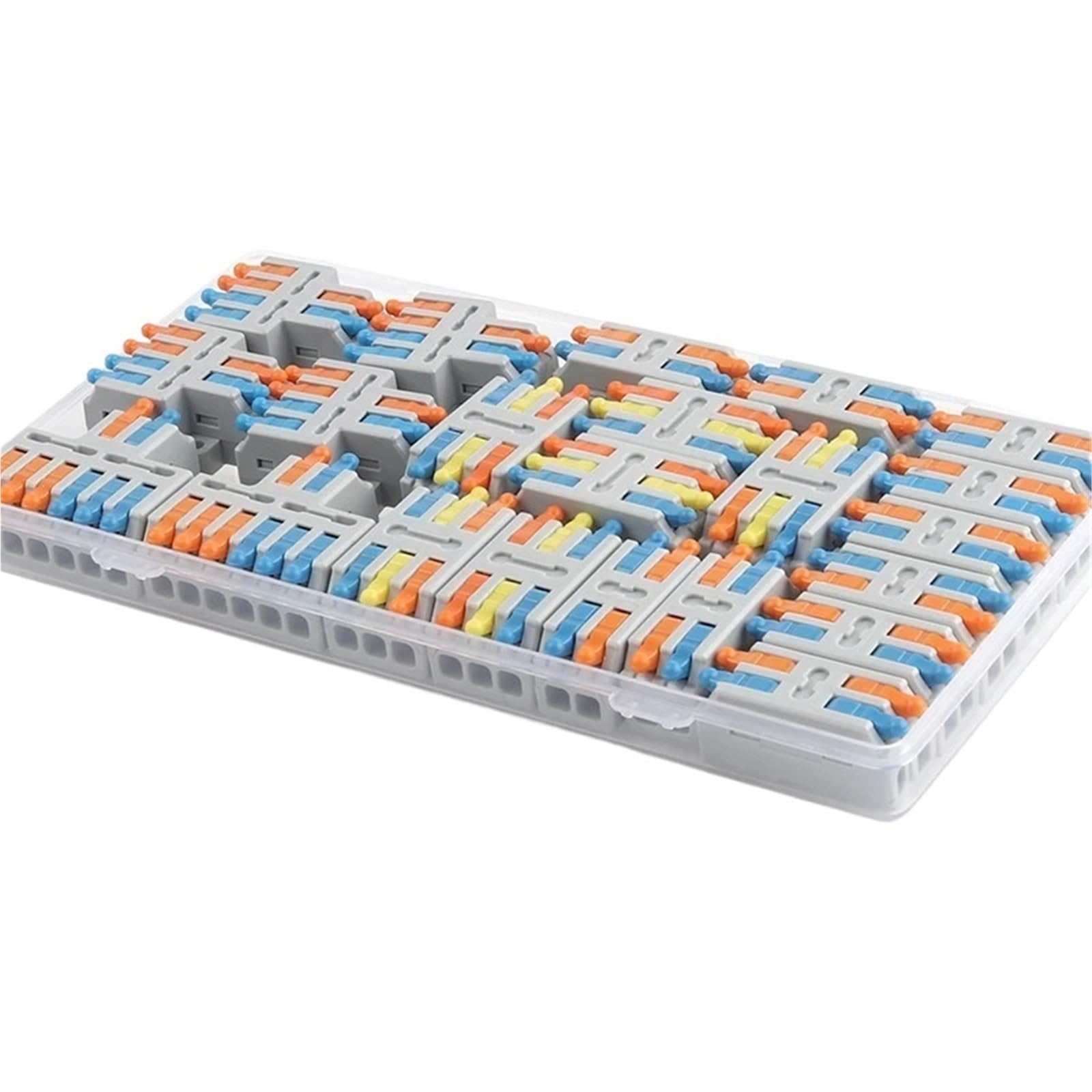DIY GO 22PCS Mini Conectores de Cable de Palanca, Bloques de Terminales Eléctricos Rápidos a Presión(22PCS Mix Grey)
