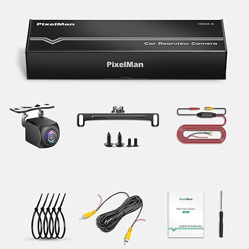 Miniatura 7 de Cámara de respaldo HD, carcasa de metal de 170 grados, ángulo de visión amplia, cámara de visión trasera para automóvil, visión nocturna clara IP69,