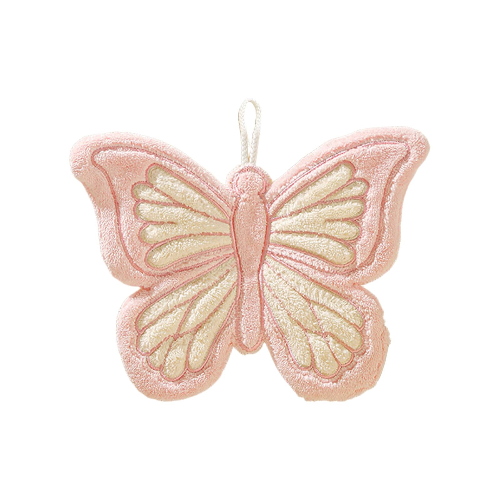 Uqezagpa Corals Fleece Butterfly Hand Towel for Kids Soft Absorbent Quick Drying Washcloth Handtowel for Bathroom Kitchen Use Corals Fleece Hand Towel