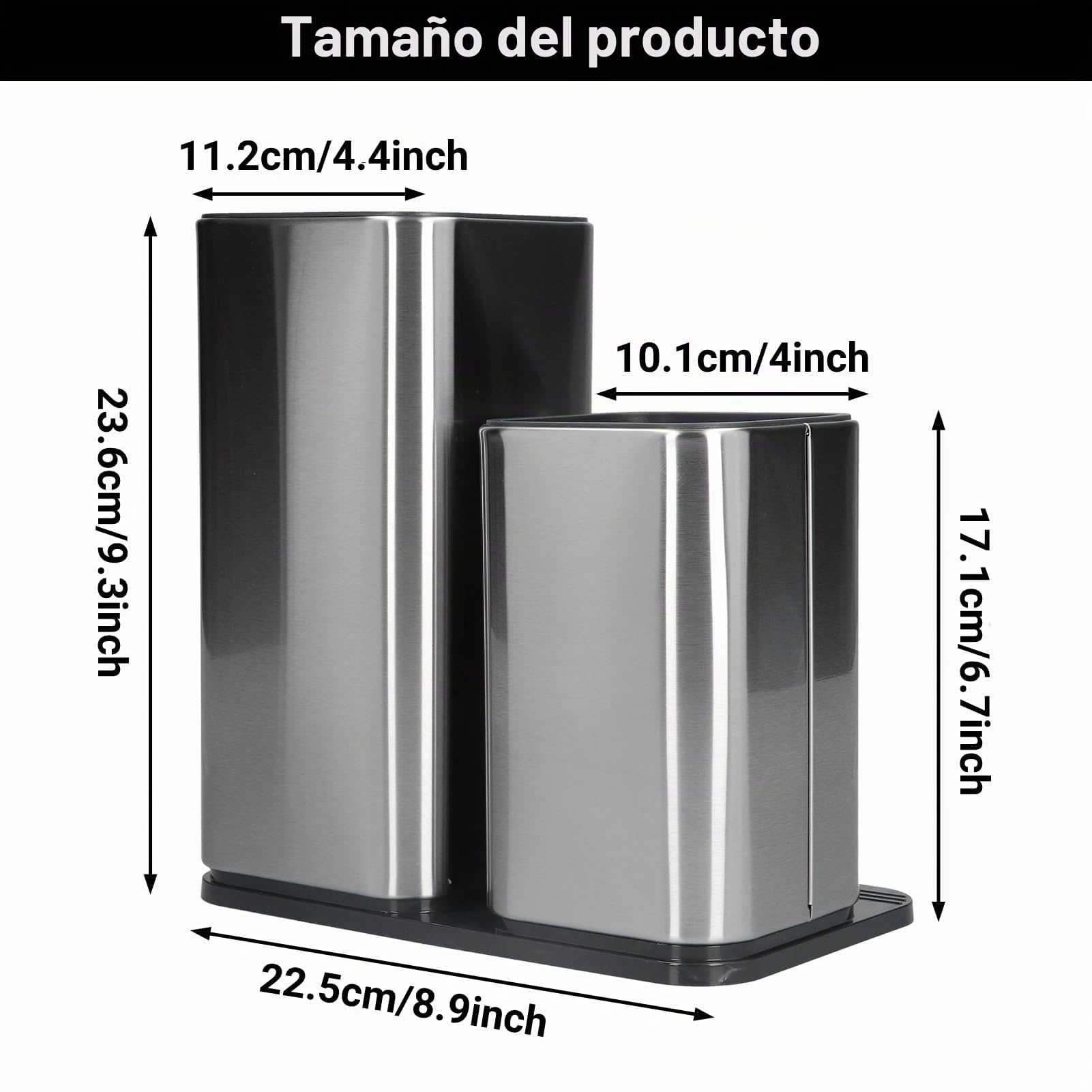 Universal Soporte Cuchillos Cocina 2 en 1 con Soporte para Tabla de Cortar Cuchillero para Más de 14 Cuchillos Organizador Utensilios Cocina