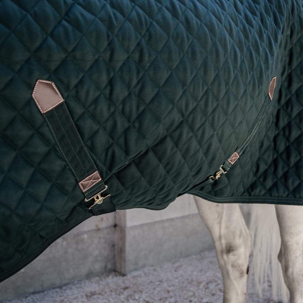 Kentucky Horsewear - Manta para establo (piel de conejo artificial, 400 g, tamaño: 145), color verde oscuro