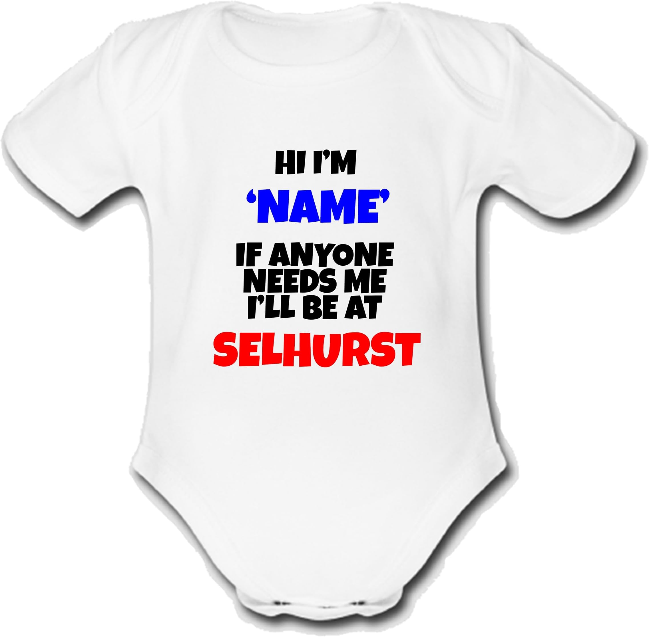 PsychobabySELHURST INSTANT PREVIEW - See What You are Buying Smallest Fan Custom Babygrow