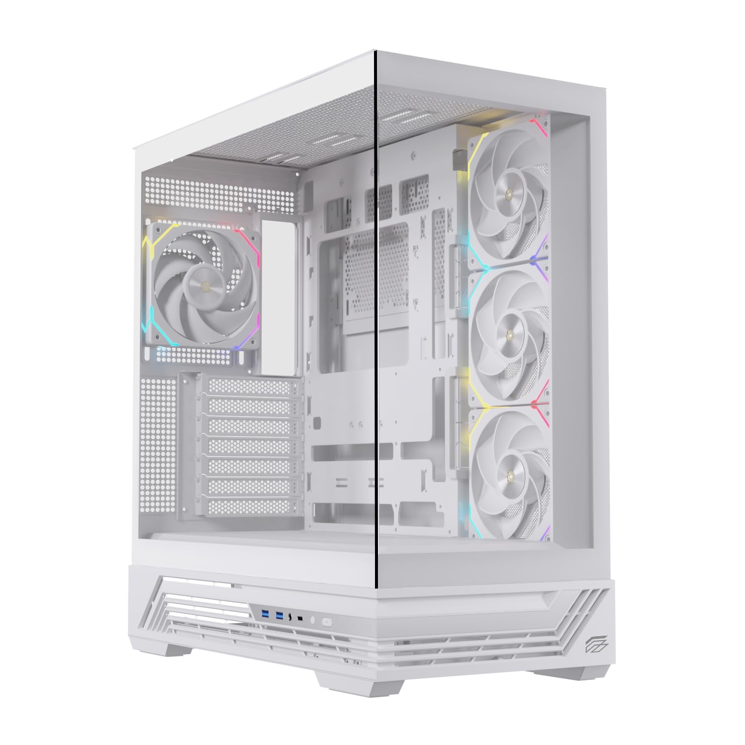 Prisma S800 RGB Caja de PC para Gaming, Soporte para 10 Ventiladores de 120mm, Refrigeración Líquida de 360mm (RGB Blanco)
