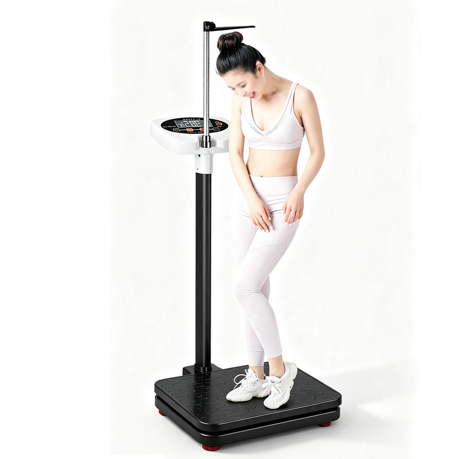 Balanza Mecánica De Columna, Balanza De Alta Precisión con Varilla De Medición De Altura (70-190 Cm), Esfera De Gran Tamaño, Balanza Analógica De Precisión, Rango De Pesaje De 180 Kg