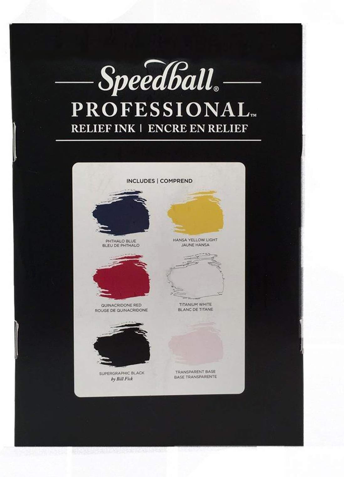 Speedball Professional Relief Ink 6 Color Set, Multicolor