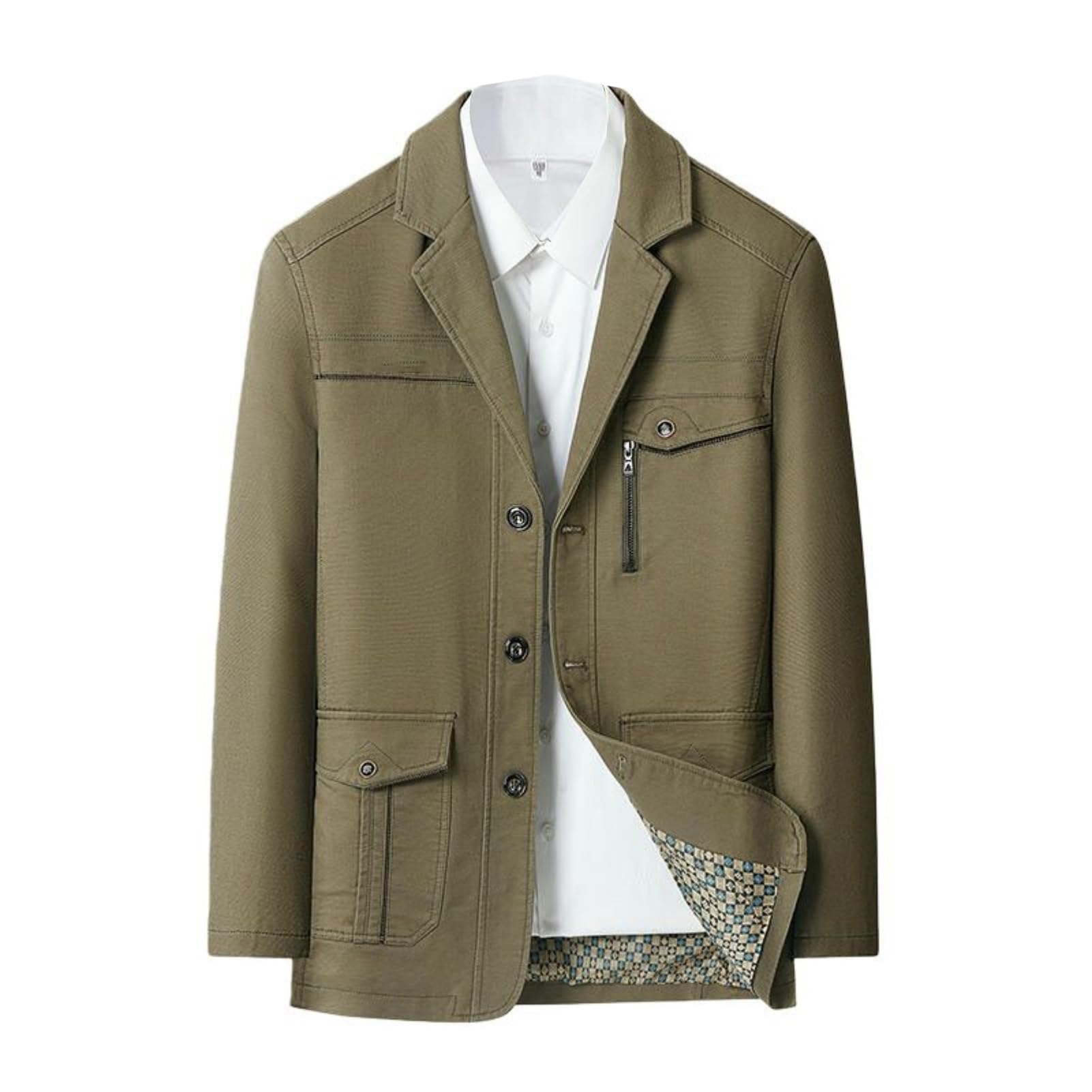 Veste d'automne en coton homme pour se protéger du vent de mi-saison - 8