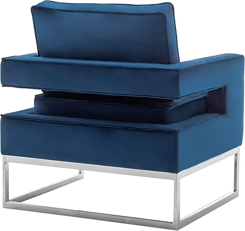 Miniatura 5 de Convenience Concepts Take a Seat Carrie - Silla decorativa con marco plateado