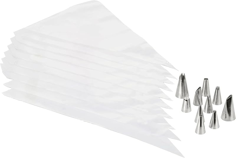 Beginning Buttercream Decorating Set, 20-Piece | 20-Piece Beginner Kit with Piping Tips, Bags, Couplers & Spatula for Learning Buttercream Decorating on Cakes & Cupcakes