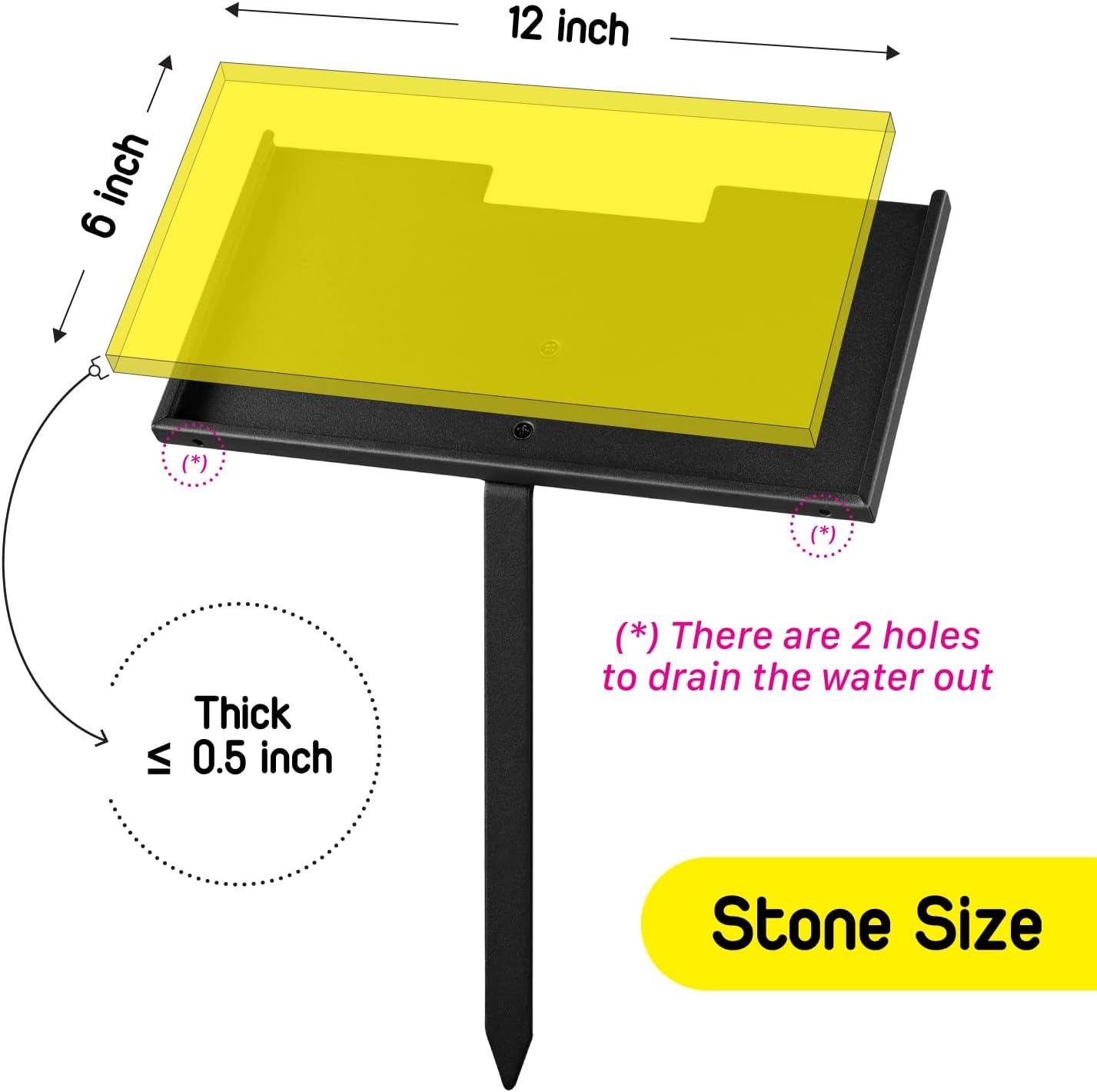 Buy Vinazone Grave Marker Stand for Human Memorial Stones, Pet Memorial Stones, Memorial Stones