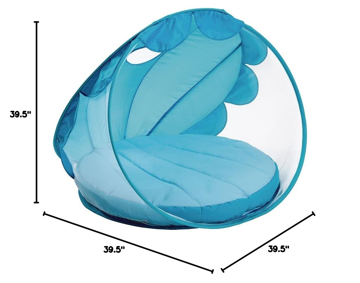 Soft Shell Chair with Cushion by Environments, Portable Pop-Up Play Tent, Kids Retreat for Calming Space, Perfect for Quiet Time and Reading, Ocean Themed Seating