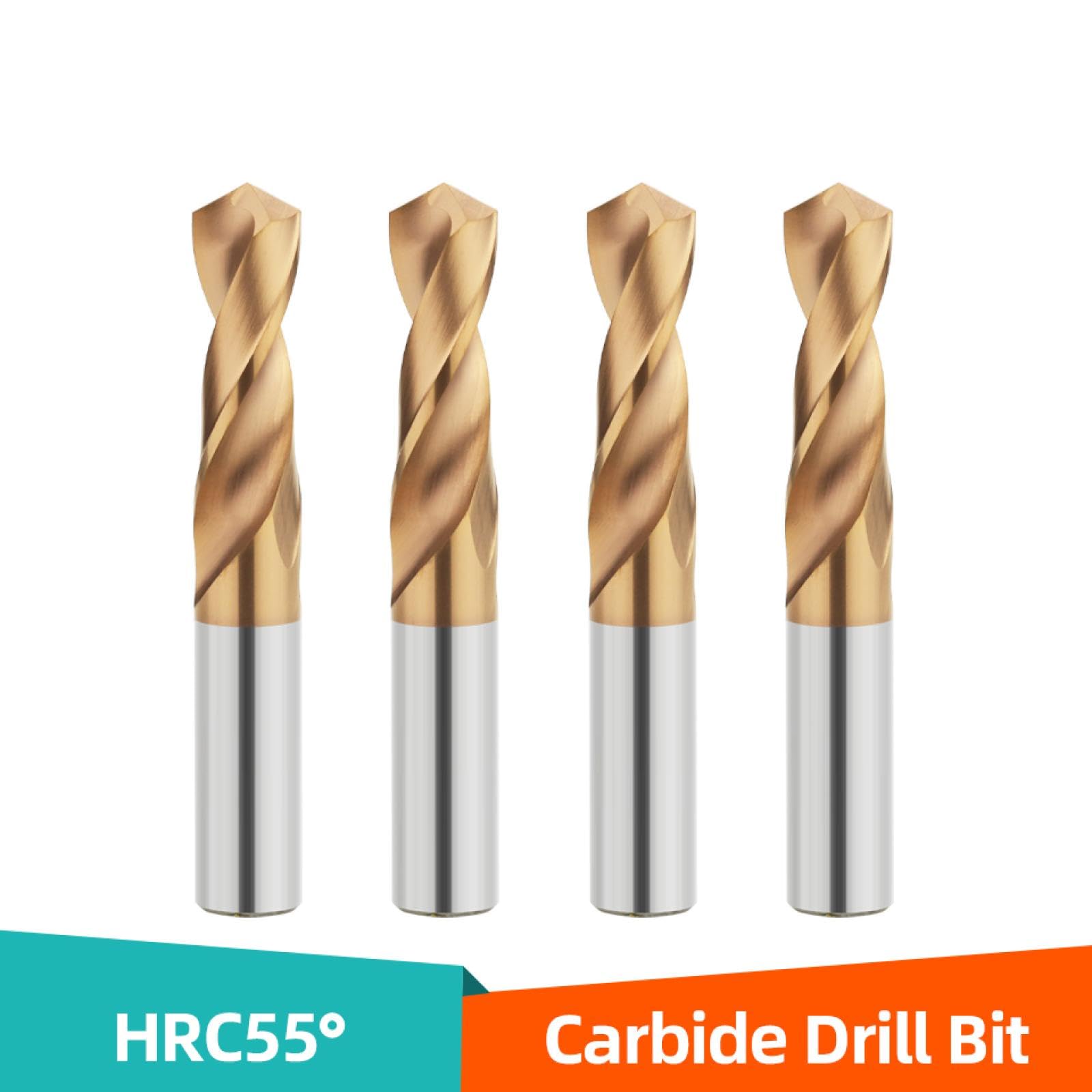Brocas de carburo Hrc55° Brocas de acero de tungsteno Torno CNC Taladrado de acero inoxidable Herramientas para trabajar metales duros 0,5-20,0 mm (16,1 mm)
