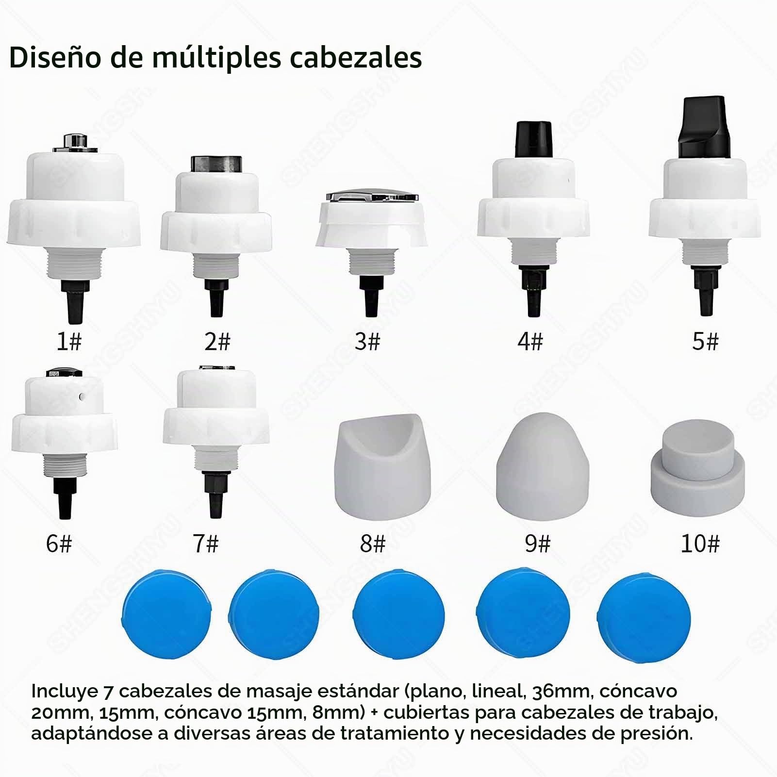 Máquina de Terapia con Ondas de Choque,Máquina de Terapia Muscular con Ondas de Choque Extracorpóreas Dispositivo de Tratamiento Ed de Energía con 7 Cabezales Masaje