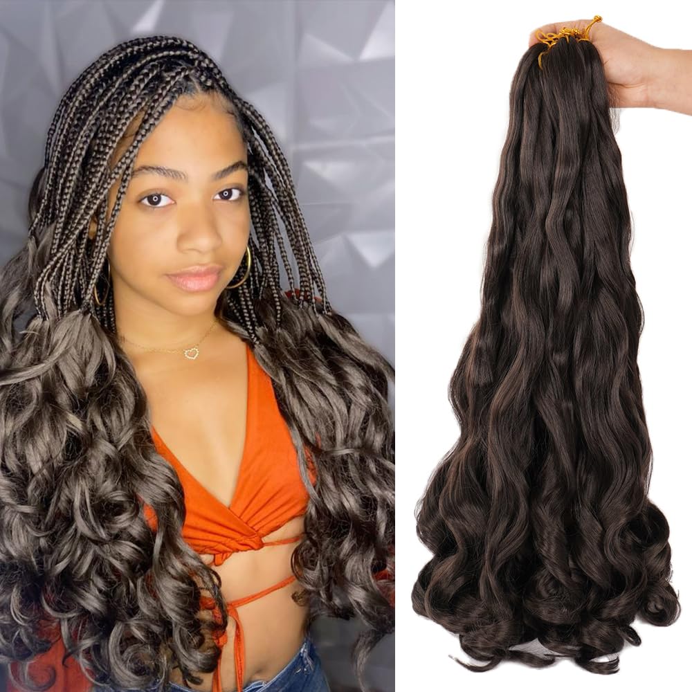 Amazon.com: WIPPORYA French Curly Braiding Hair 24 Inch 6 Packs