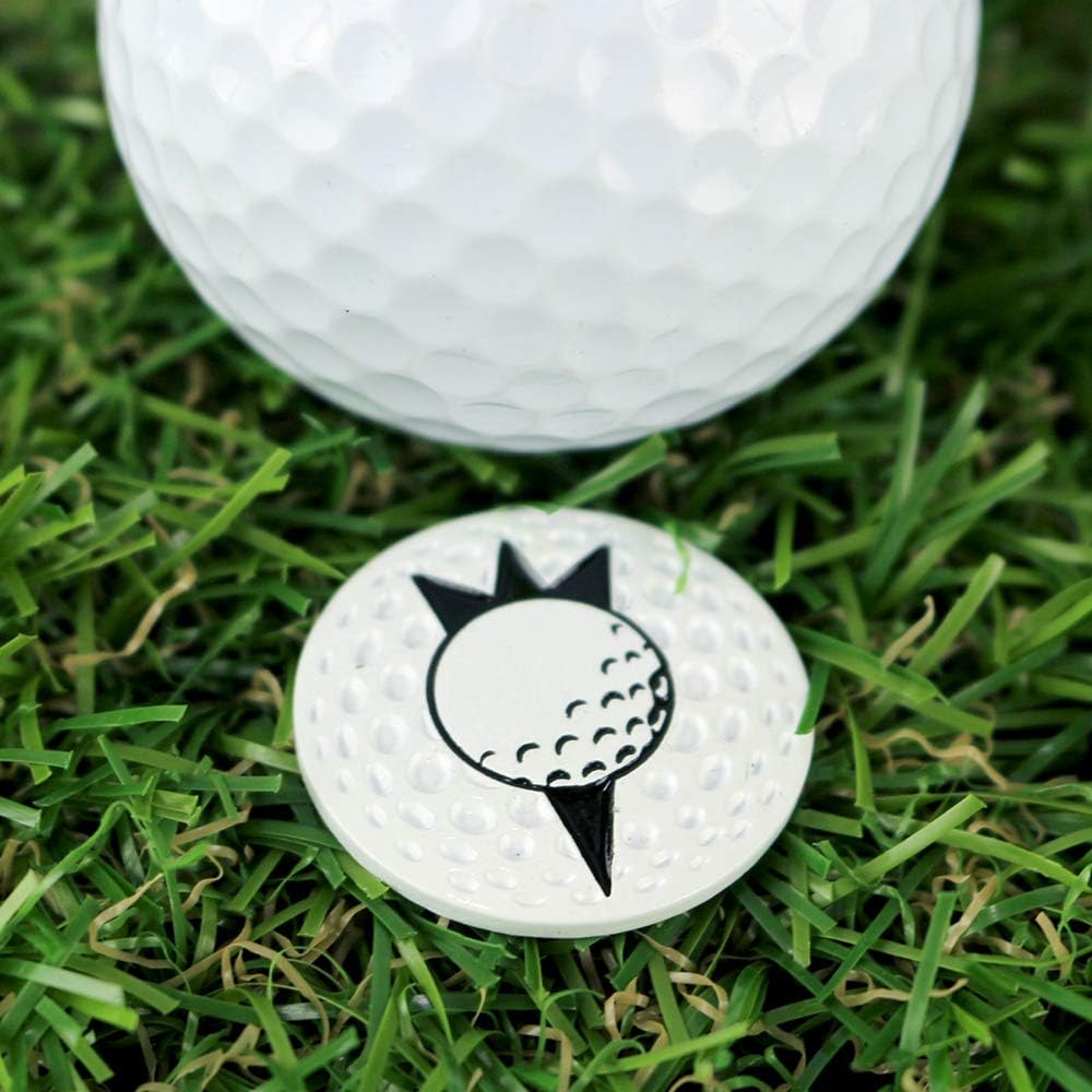 review Myartte Creative Golf Ball Marker Soft Enamel Golf Markers 24.4MM Assorted 5 Pcs