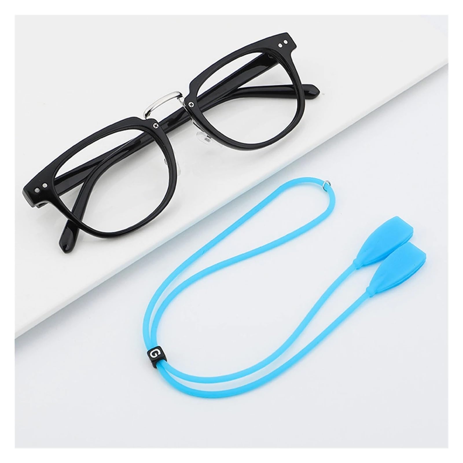 Chaîne de Lunettes 30 pièces, Ruban élastique en Silicone, Couleur, Bouton Lettre réglable, Lunettes de Sport antidérapantes