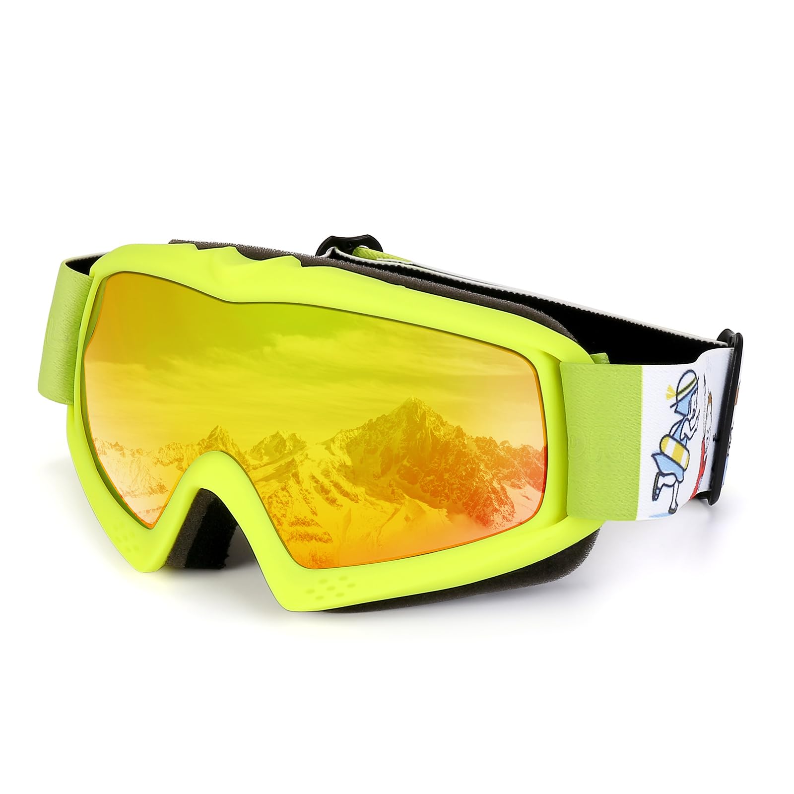 Kids Ski Goggles, Ski Goggles Boys, Snow Goggles for Kids 6-14, Helmet  Compatible, UV400 Protection, Anti Fog, Anti Scratch, Snowboarding Goggles  Over