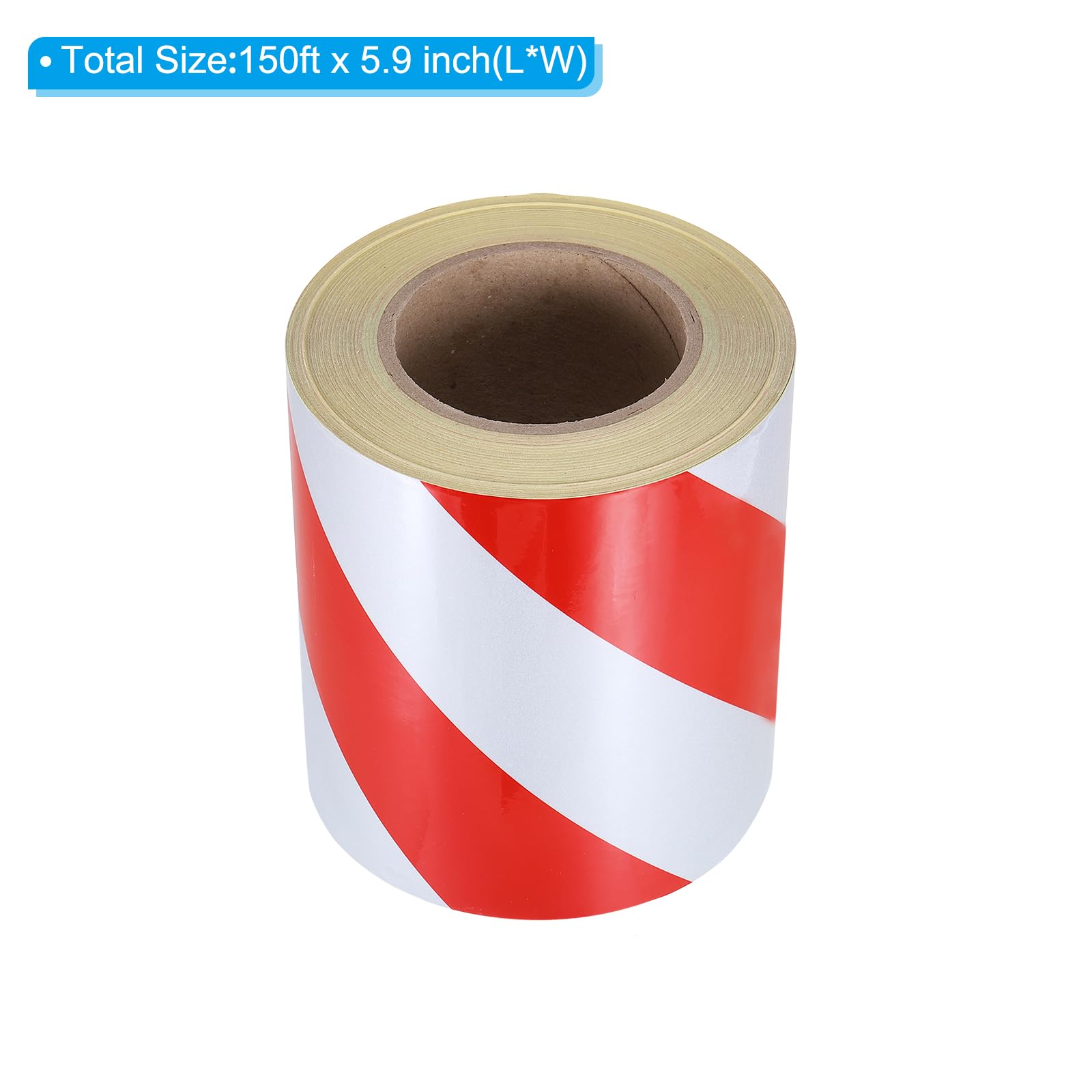 PATIKIL Reflective Tape, 1 Roll 6 Inch x 150 Ft Waterproof Adhesive High Visibility Caution Warning Safety Tape Reflector for Trucks Trailers Cars, Red White