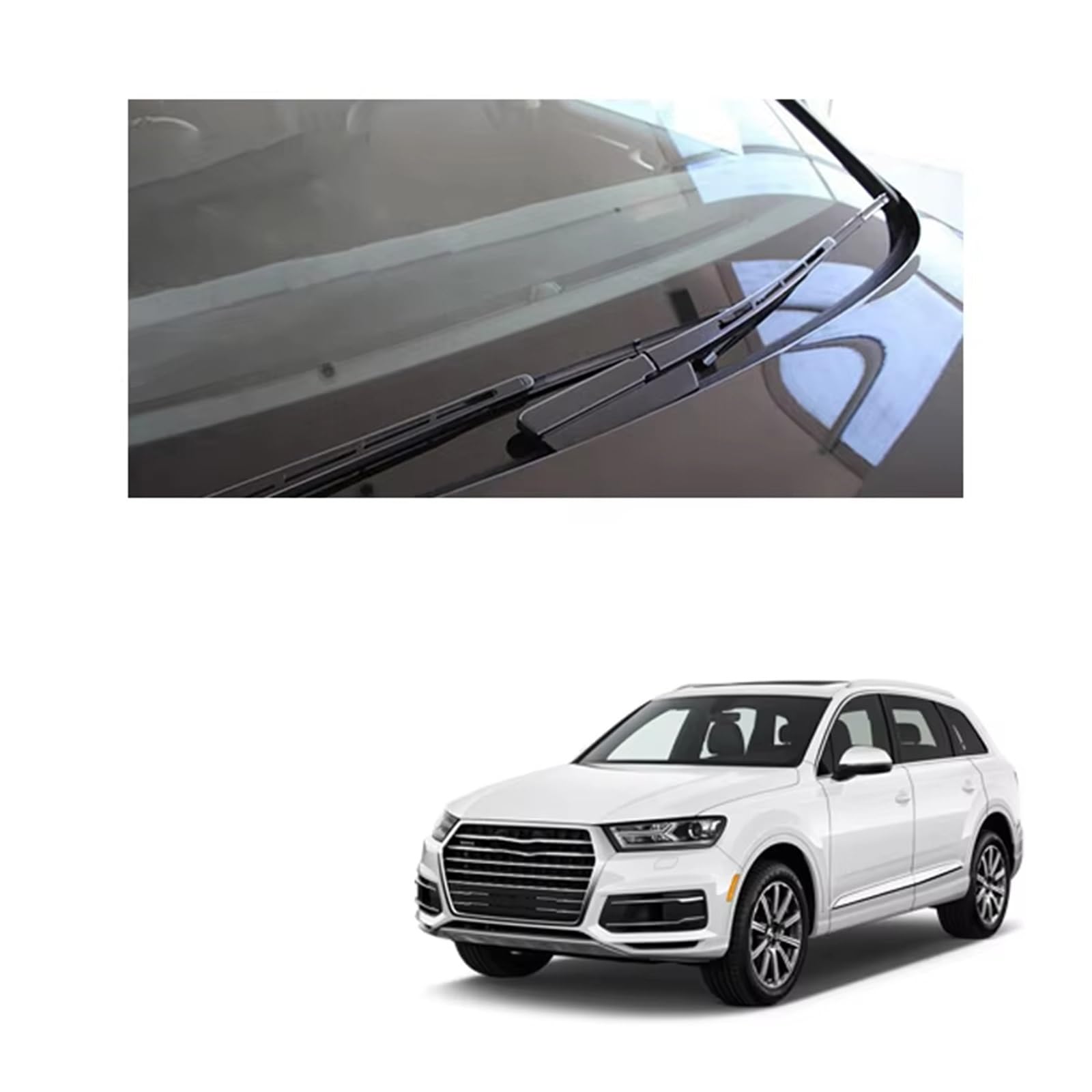 Limpiaparabrisas de Coche Compatible con Q7 4L 2006-2009 2010 2011 2012 2013 2014 2015 26"+26"+14" Parabrisas Ventana Limpiaparabrisas Delantero Y Trasero