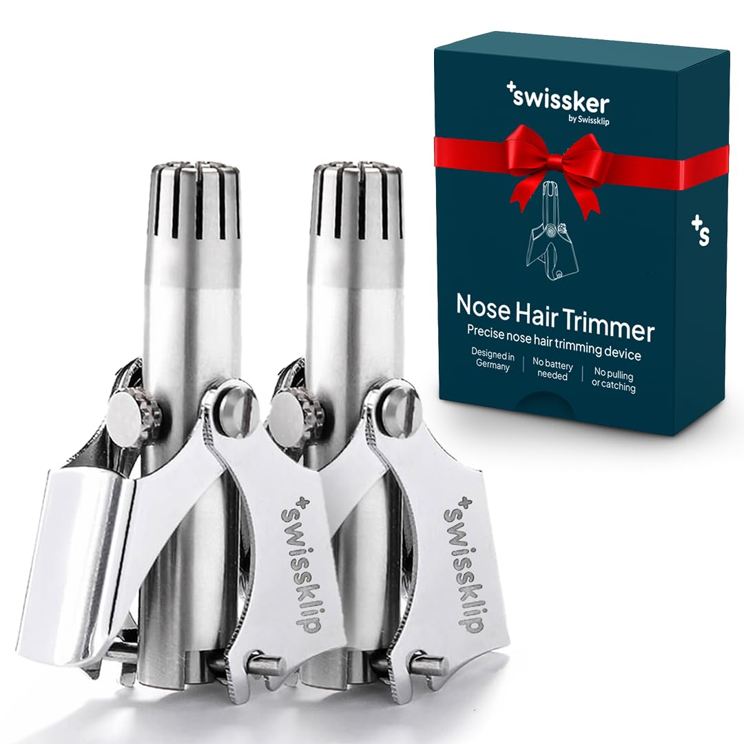 Swissklip Swissker Nose Hair Trimmer for Men I Manual Nose Hair Trimmer for Women I Stainless Steel Ear