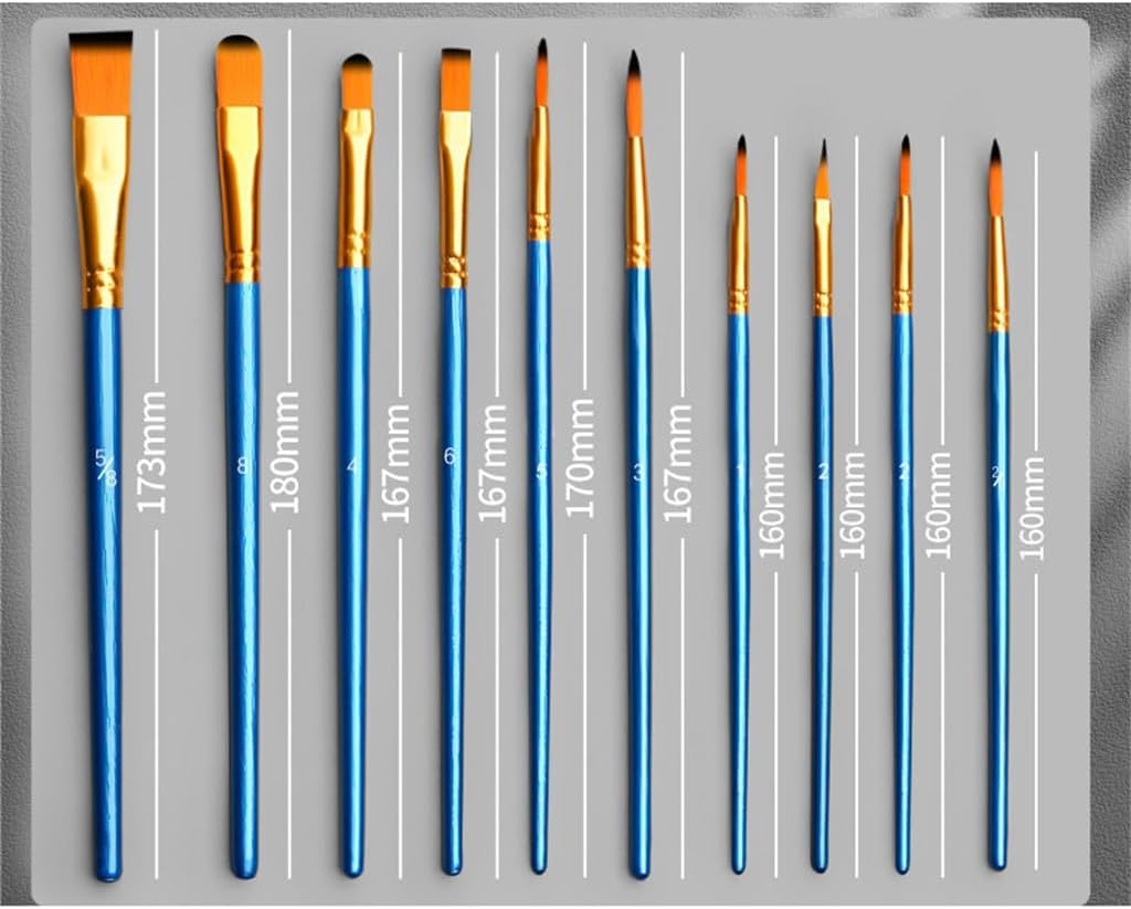 Gouache Brush Set Oil Paintbrush Watercolour Outlining