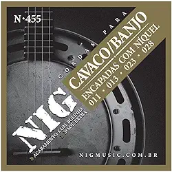 Encordoamento Cavaco/Banjo Encapadas Com Níquel Nig N-455
