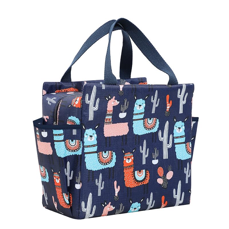 Trendegic Thermal Insulated Travel Lunch Bags Small for Women Work, Student Kids to School Leak-Proof Hot Cold Lunch Bag Reusable Picnic Tote Bag with Aluminum Inner Foil (Cartoon Print) (B0CGRSY4S3) Amazon Price History, Amazon Price Tracker